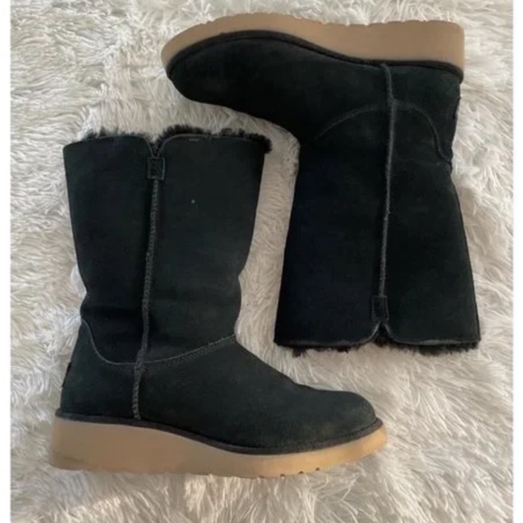 Koolaburra black water resistant plattform boots size 5/35 - Picture 1 of 10